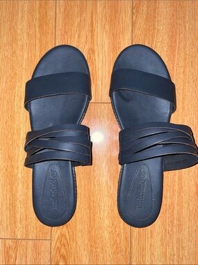 Timberland Women's Black Multi-Strap Slide Sandals